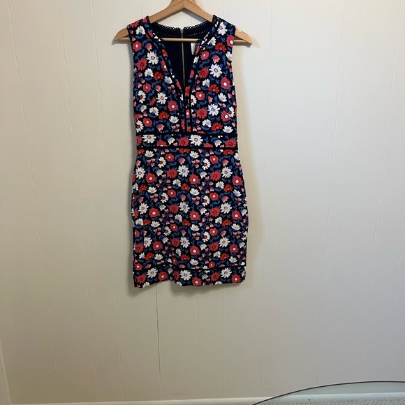 Kate Spade New York Shore Thing Daisy Jacquard Sheath Mini Dress Crochet Inlay 4 - Picture 4 of 13